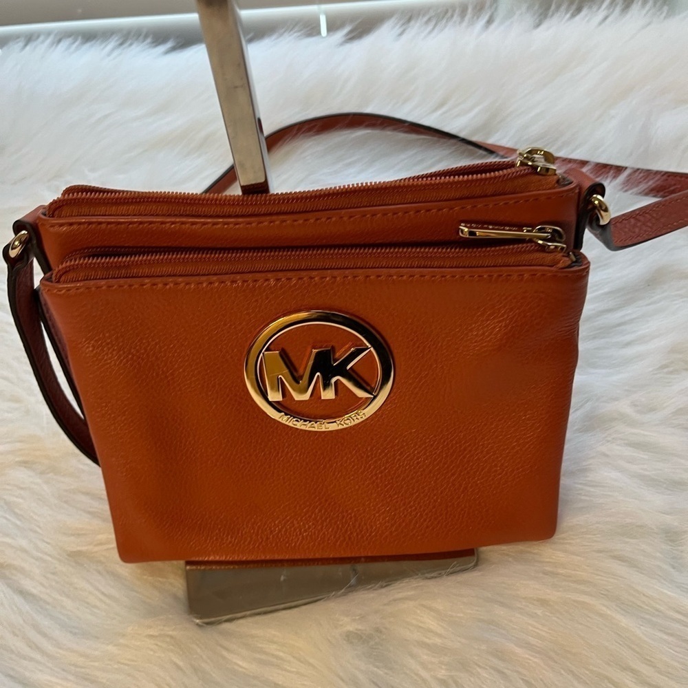 Michael Kors Fulton Large Crossbody Burnt Orange